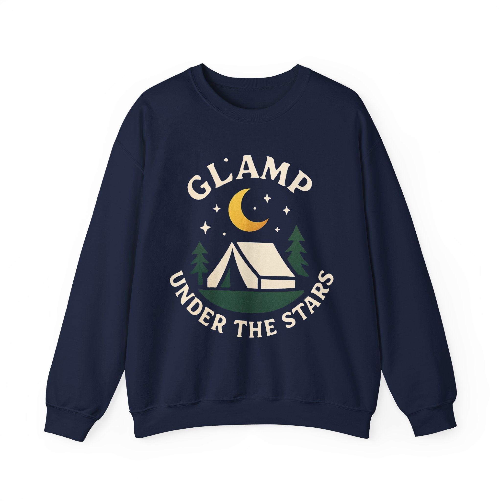Glamping Vibes Crewneck Sweatshirt - Cozy Campfire Style,