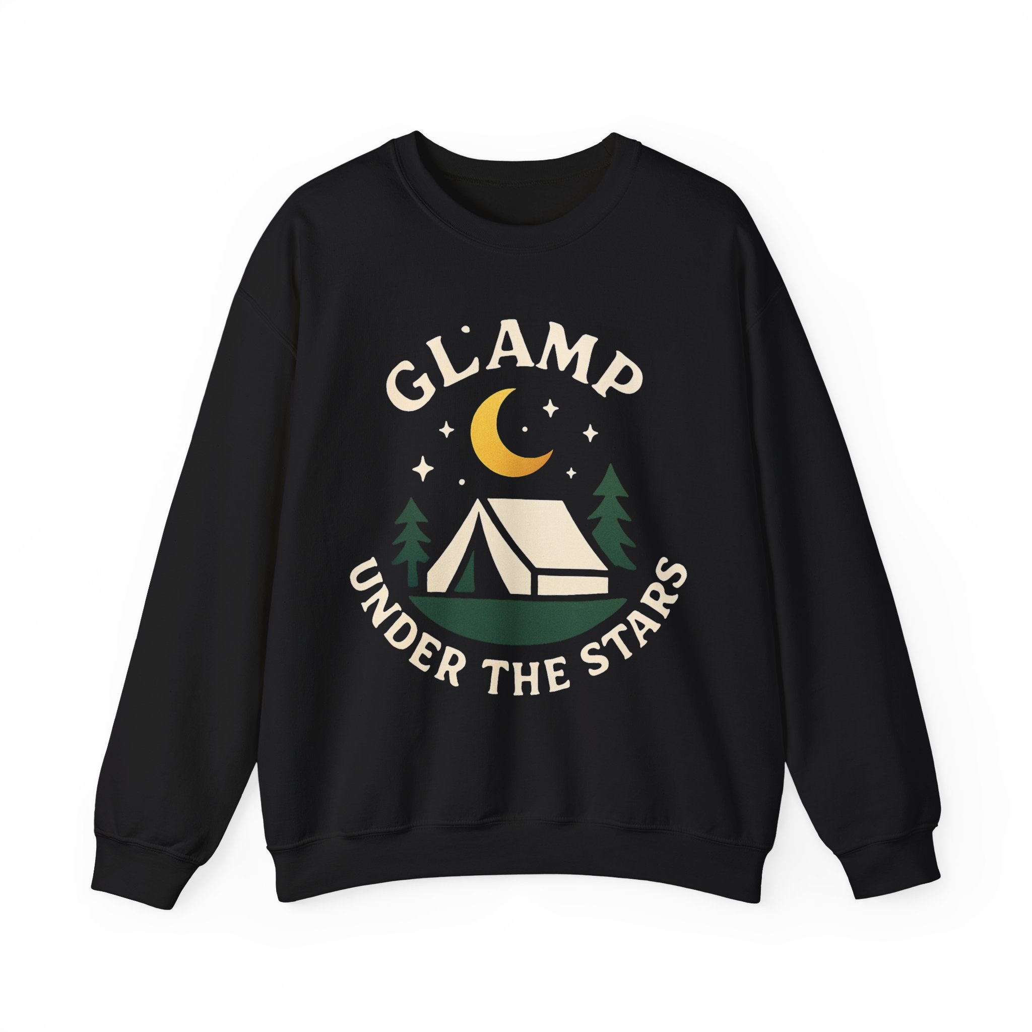 Glamping Vibes Crewneck Sweatshirt - Cozy Campfire Style,