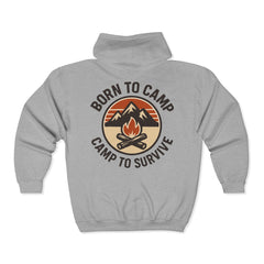 Born to Camp – Survival Edition Full Zip Hoodie