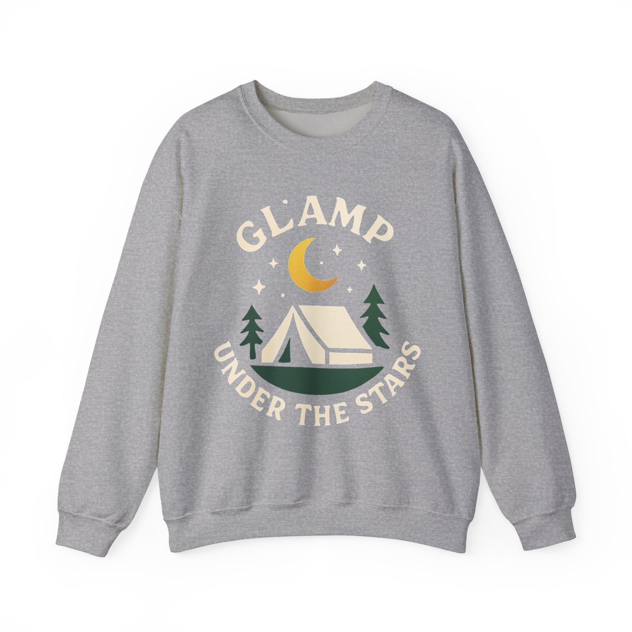 Glamping Vibes Crewneck Sweatshirt - Cozy Campfire Style,