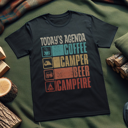 Camping T-Shirt - Today's Agenda Design