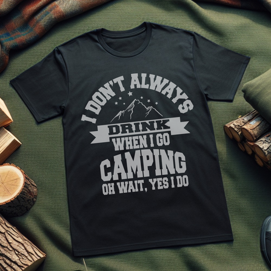 Camping T-Shirt I Don't Always Drink When I'm Camping