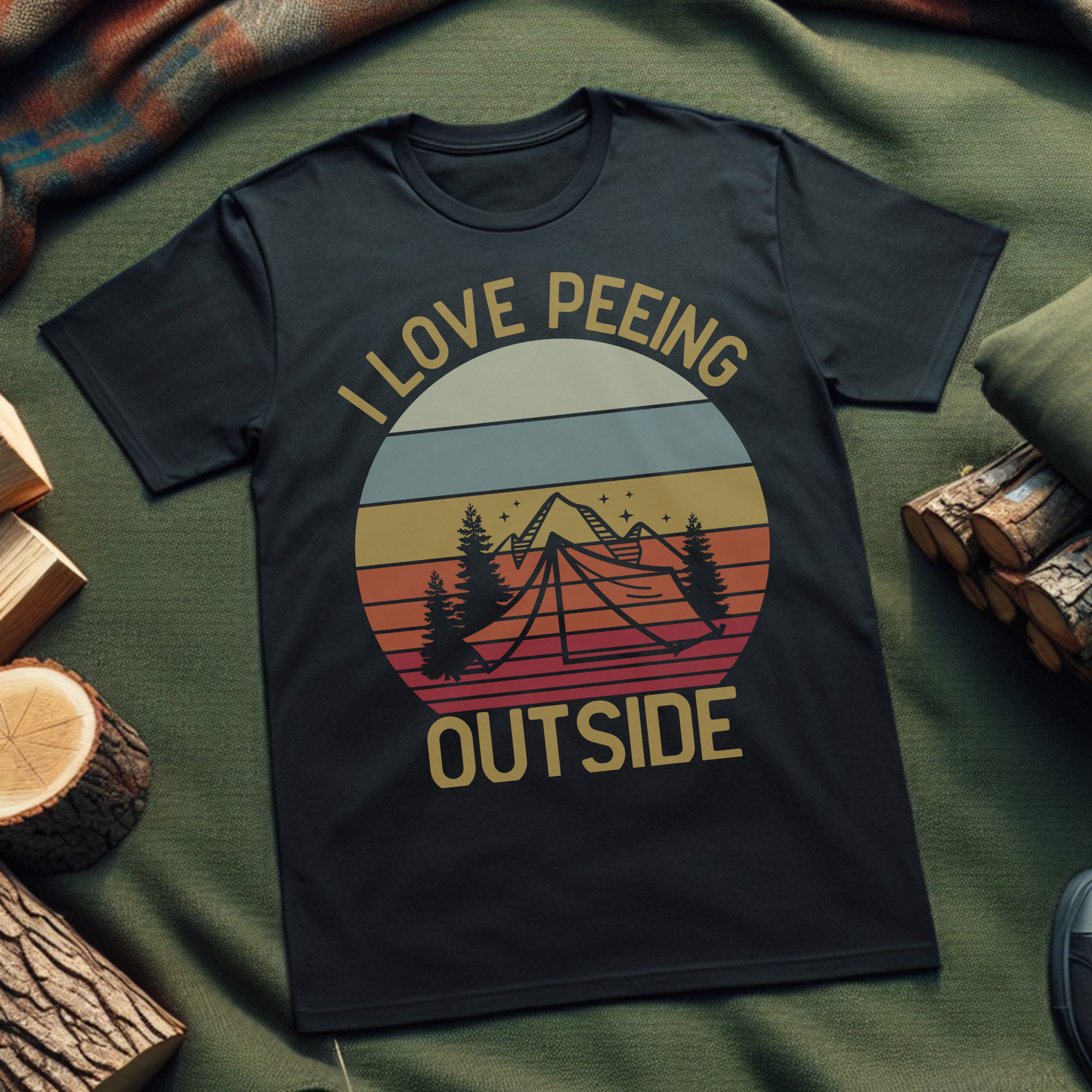 Funny Unisex T-Shirt - Love Peeing Outside