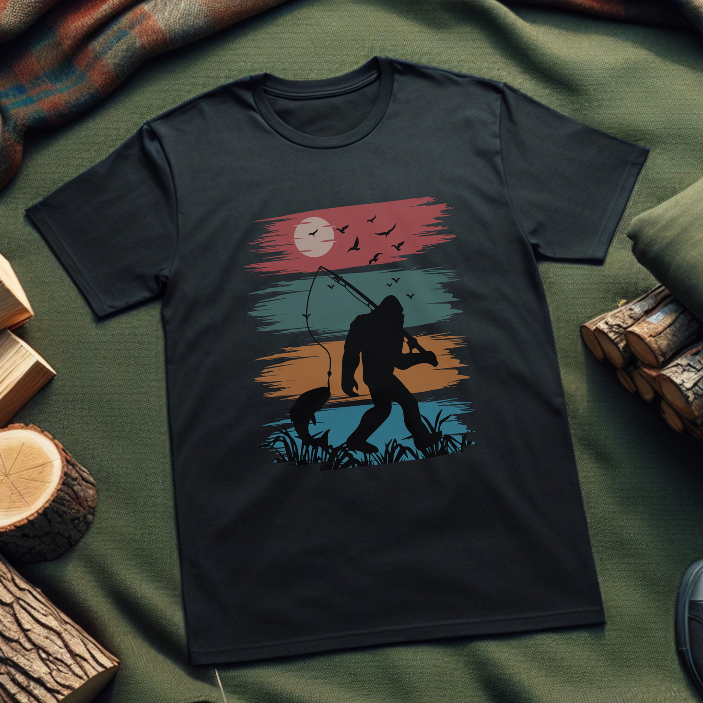 Big Foot Fishing T-Shirt - Unisex Softstyle