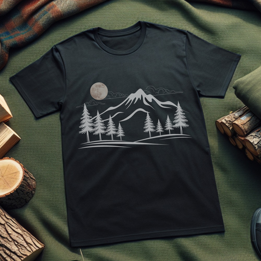 Mountain Moonlight T-Shirt, Nature Lover Tee