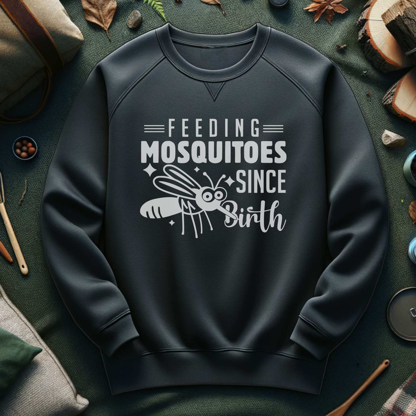 Funny Feeding Mosquitoes Crewneck Sweatshirt