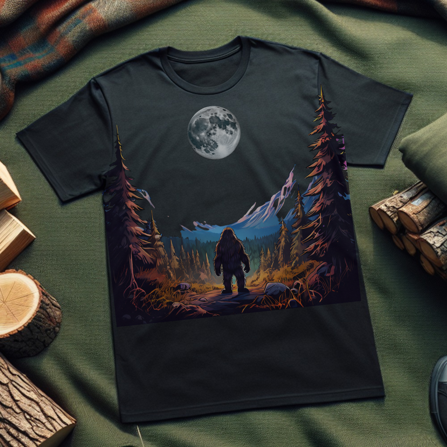 Bigfoot at Full Moon T-Shirt