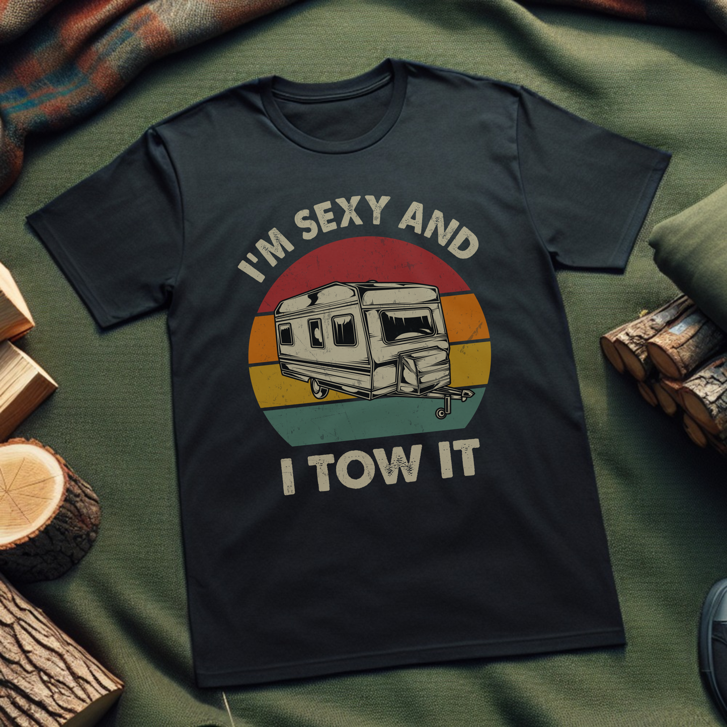 Funny Tow Camper Unisex T-Shirt - I'm Sexy and I Tow It