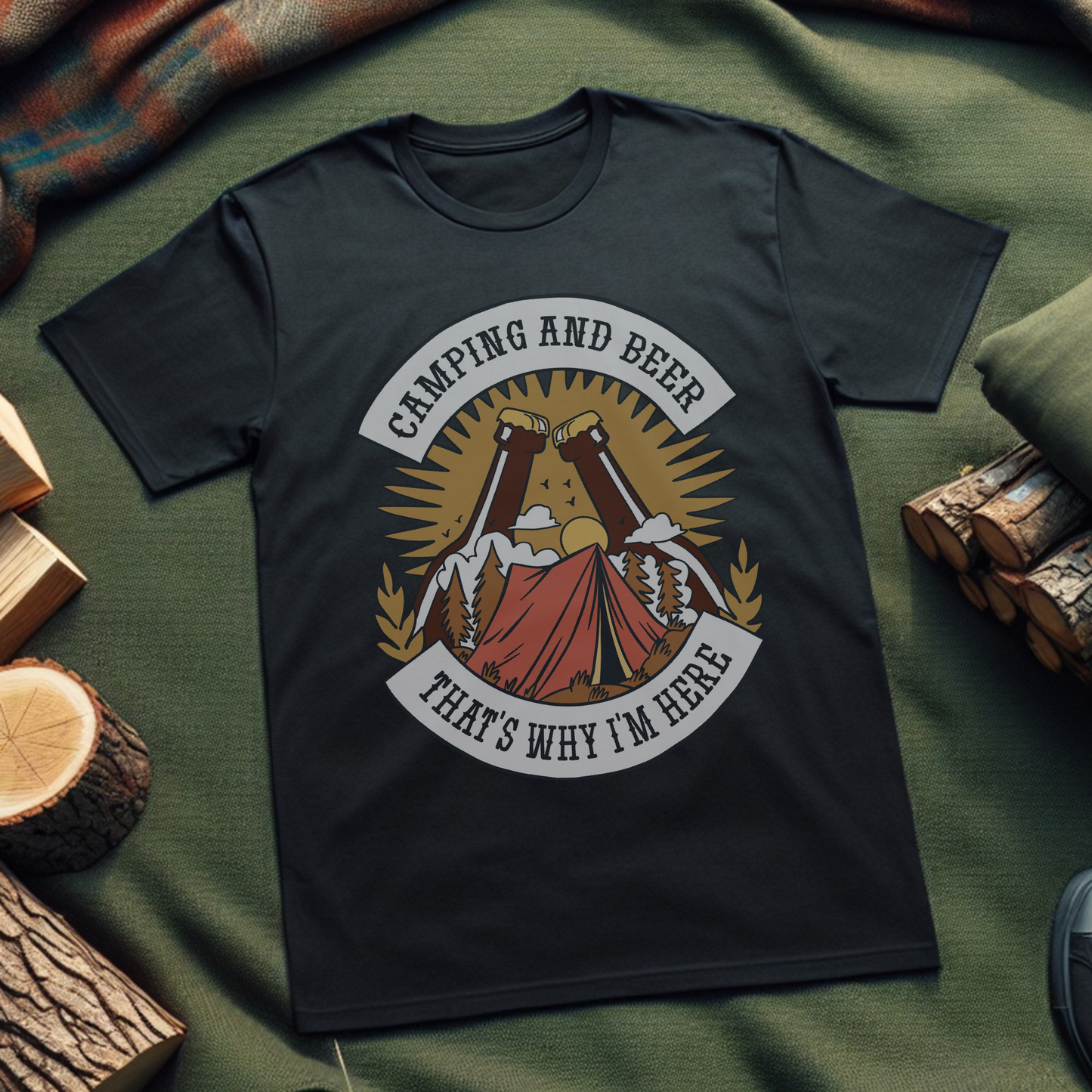 Camping and Beer Unisex T-Shirt