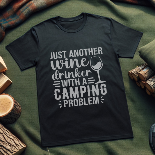 Camping Wine Drinker T-Shirt