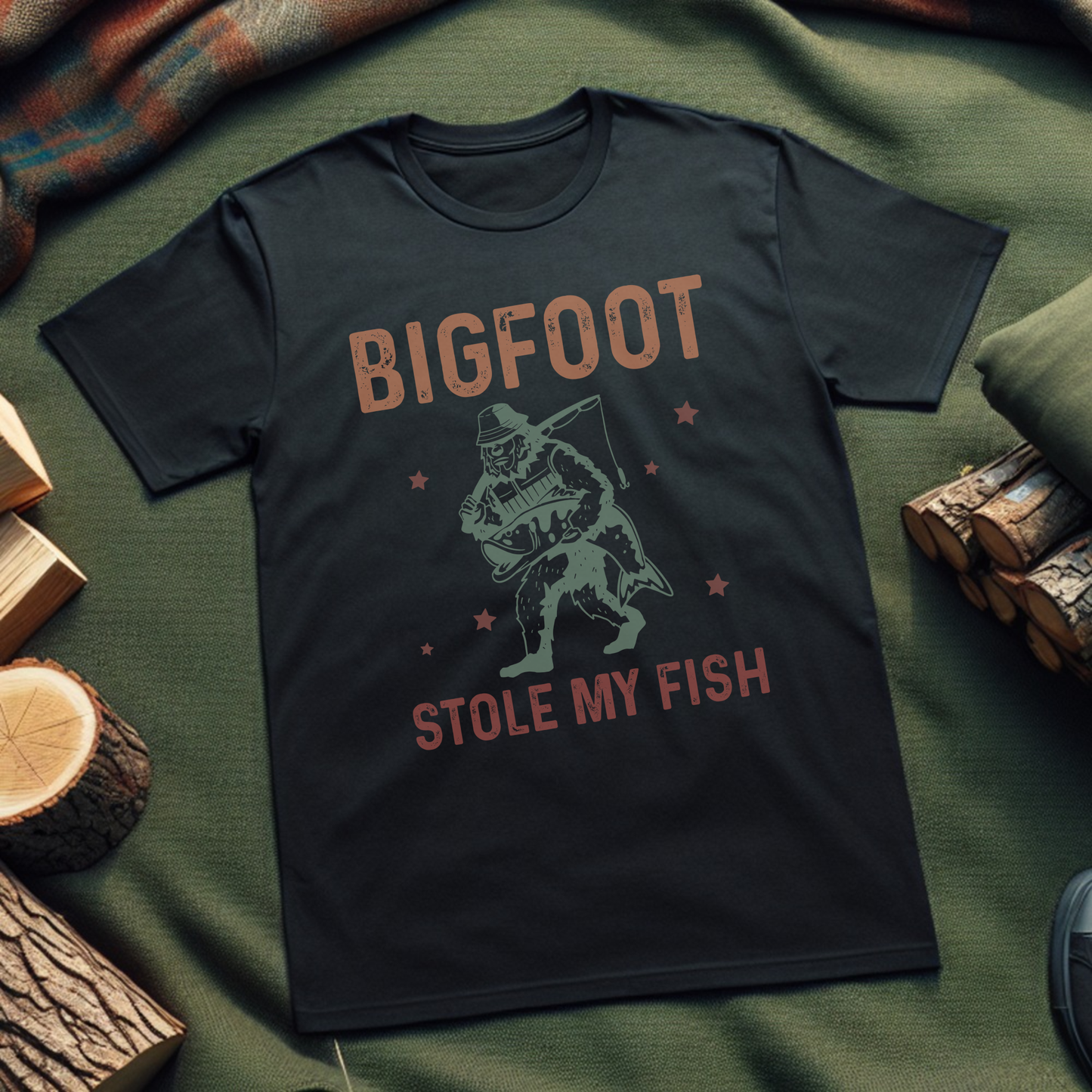 Bigfoot Stole My Fish T-Shirt