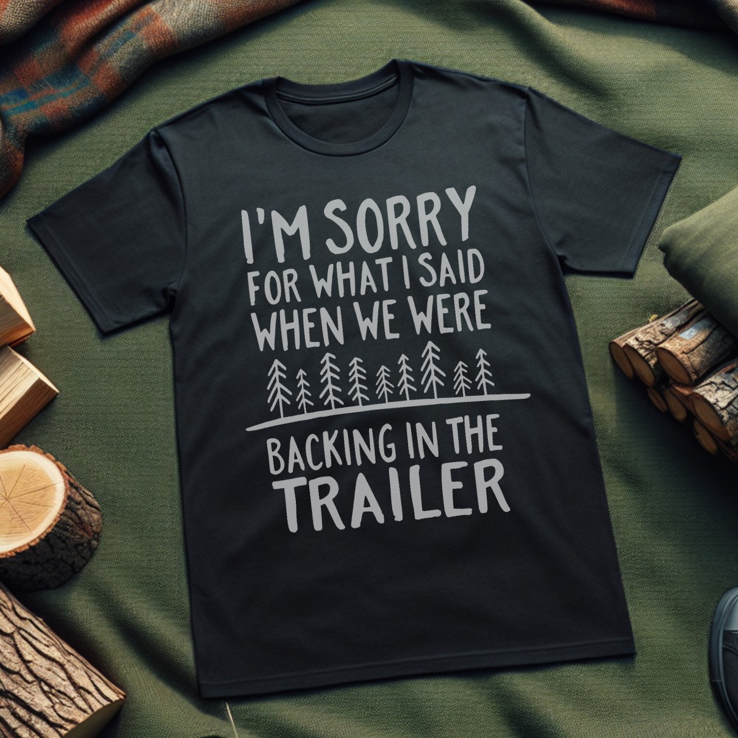 Funny Trailer Backing Apology T-Shirt