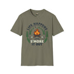 T-Shirt — Life Happens S'more It Out Campfire Graphic Tee