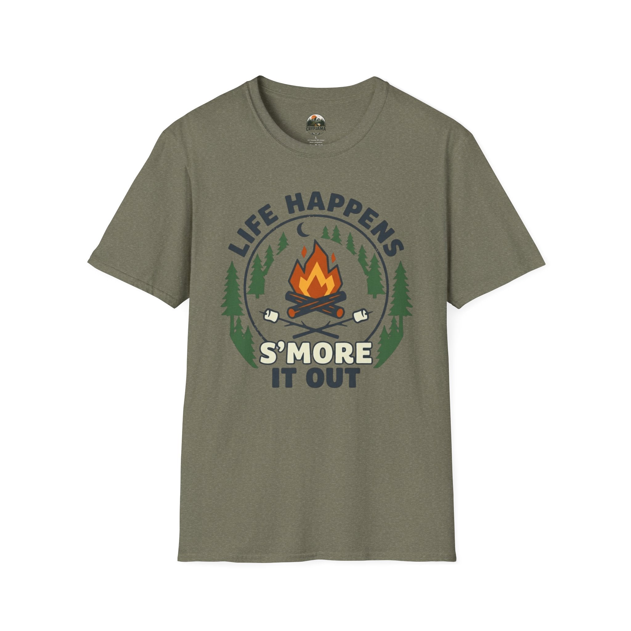 T-Shirt — Life Happens S'more It Out Campfire Graphic Tee