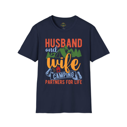 Husband and Wife Camping T-Shirt, Adventure Couples Tee, Anniversary Gift
