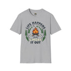 T-Shirt — Life Happens S'more It Out Campfire Graphic Tee