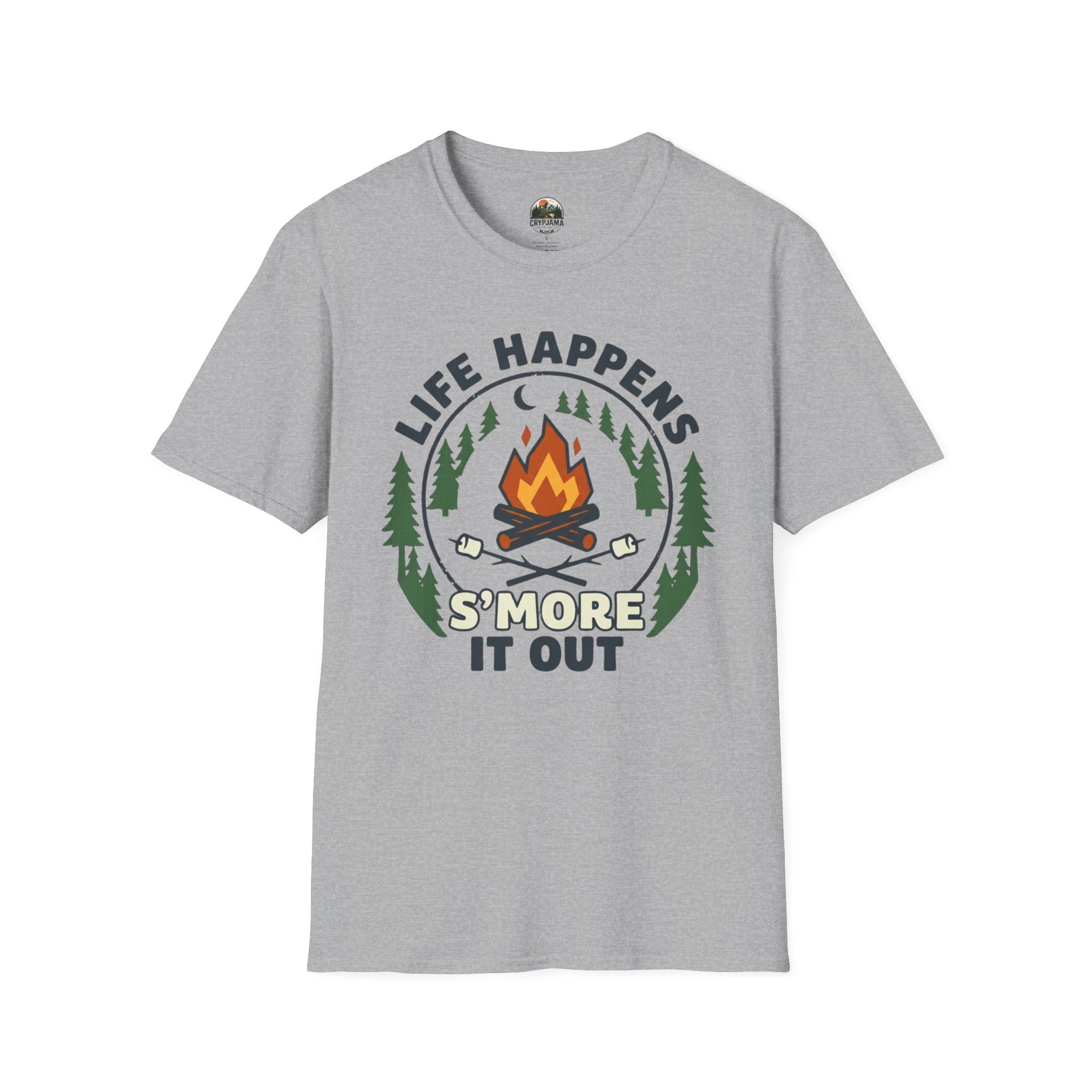 T-Shirt — Life Happens S'more It Out Campfire Graphic Tee
