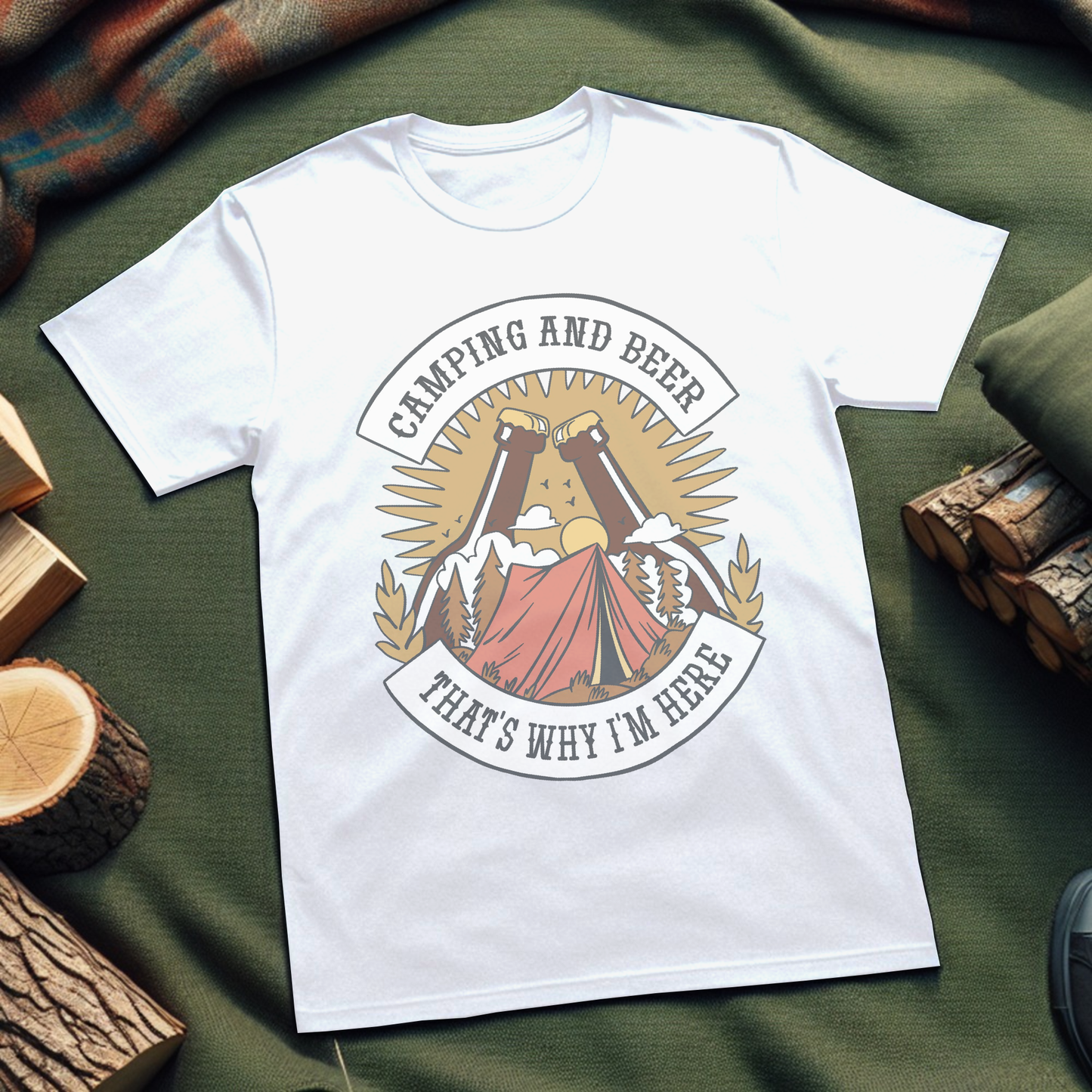 Camping and Beer Unisex T-Shirt