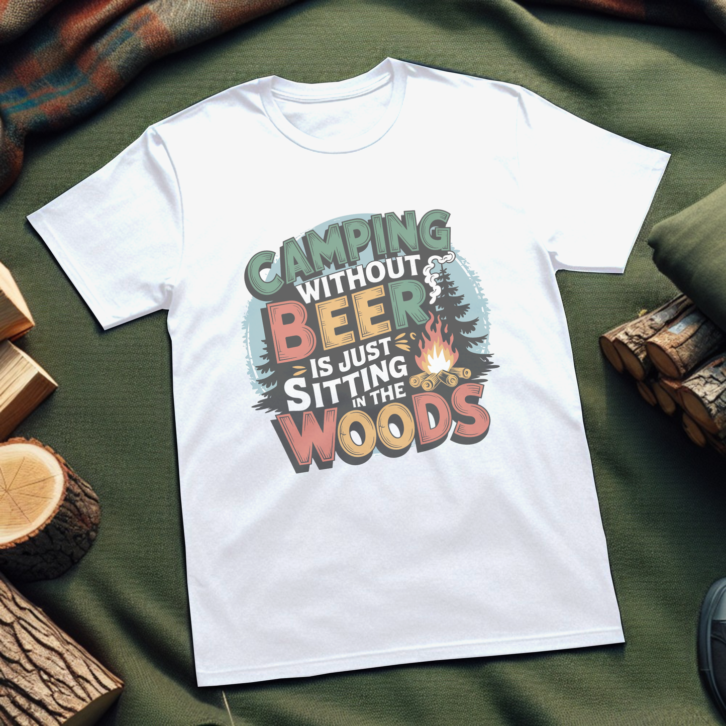 Camping Without Beer Is Just Sitting In The Woods T-Shirt - Unisex