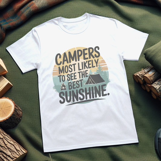 Camping T-Shirt Most Likely To See The Best Sunsets