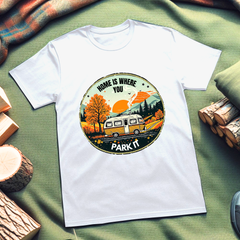 Home is Where You Park It Camping Lover's T-Shirt, Gift for Adventure Lovers