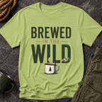 Brewed in the Wild T-Shirt — Rustic Coffee Lover Graphic Tee