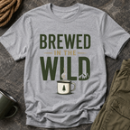 Brewed in the Wild T-Shirt — Rustic Coffee Lover Graphic Tee