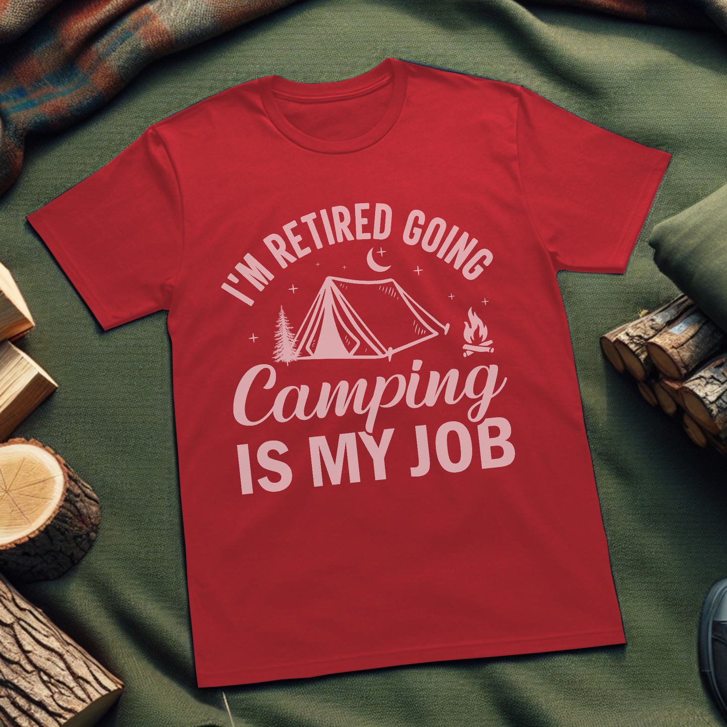 Retired Going Camping Unisex T-Shirt