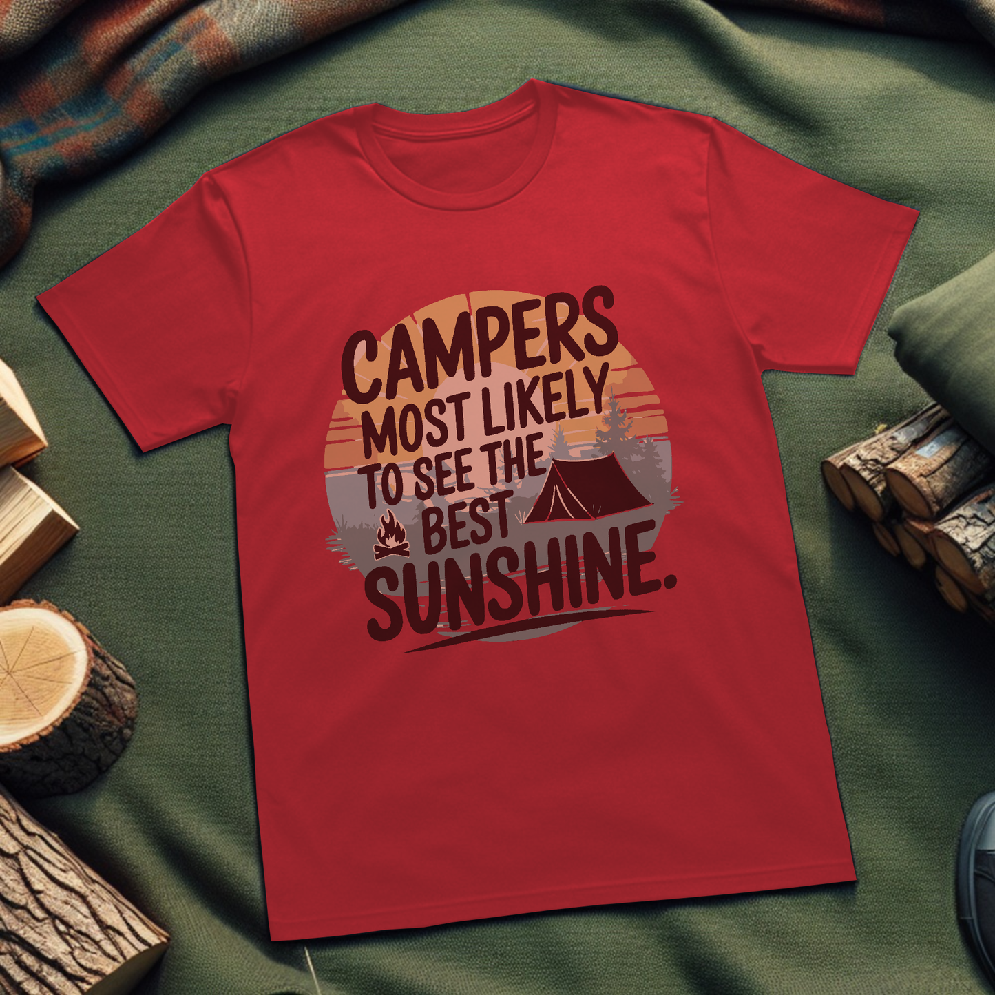 Camping T-Shirt Most Likely To See The Best Sunsets