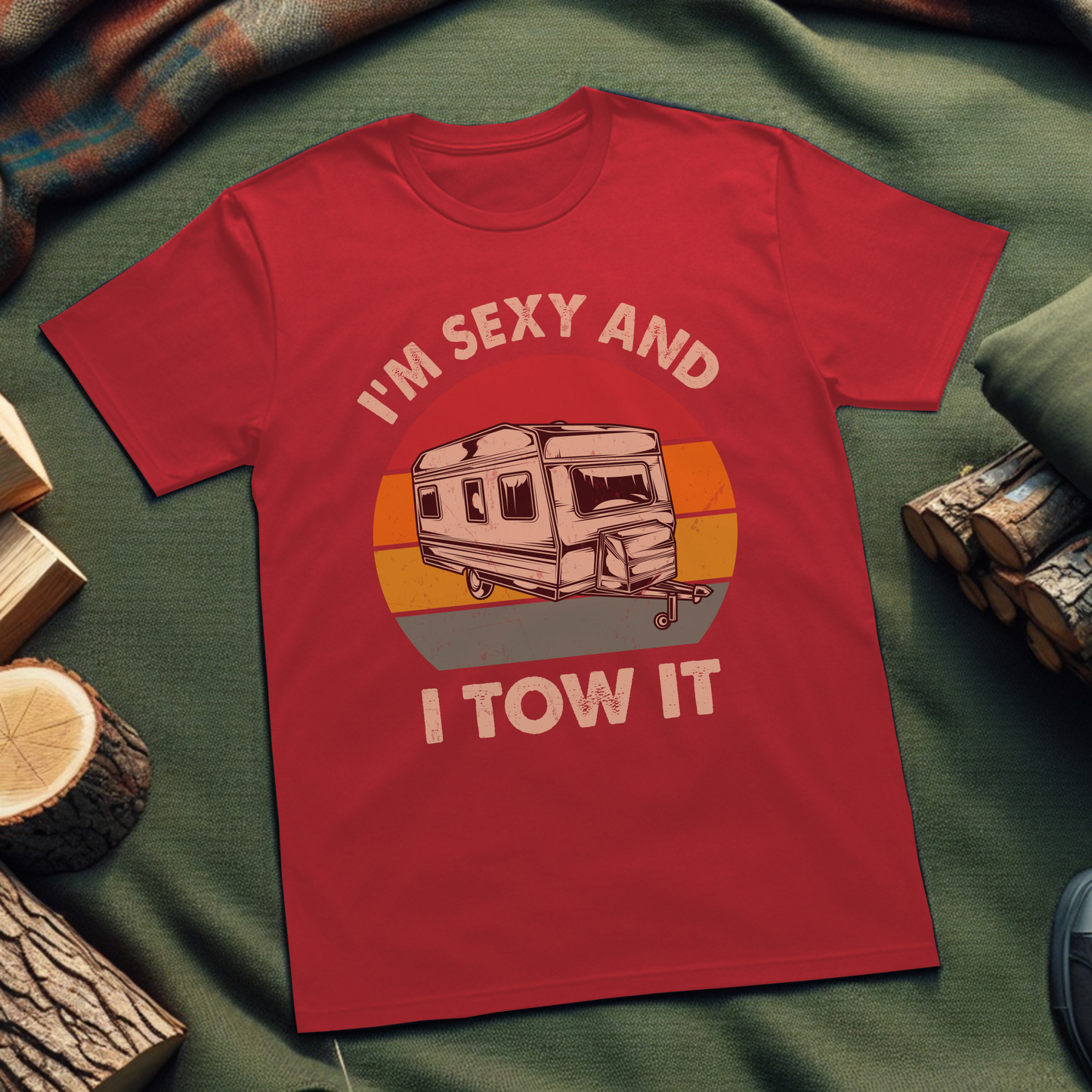 Funny Tow Camper Unisex T-Shirt - I'm Sexy and I Tow It