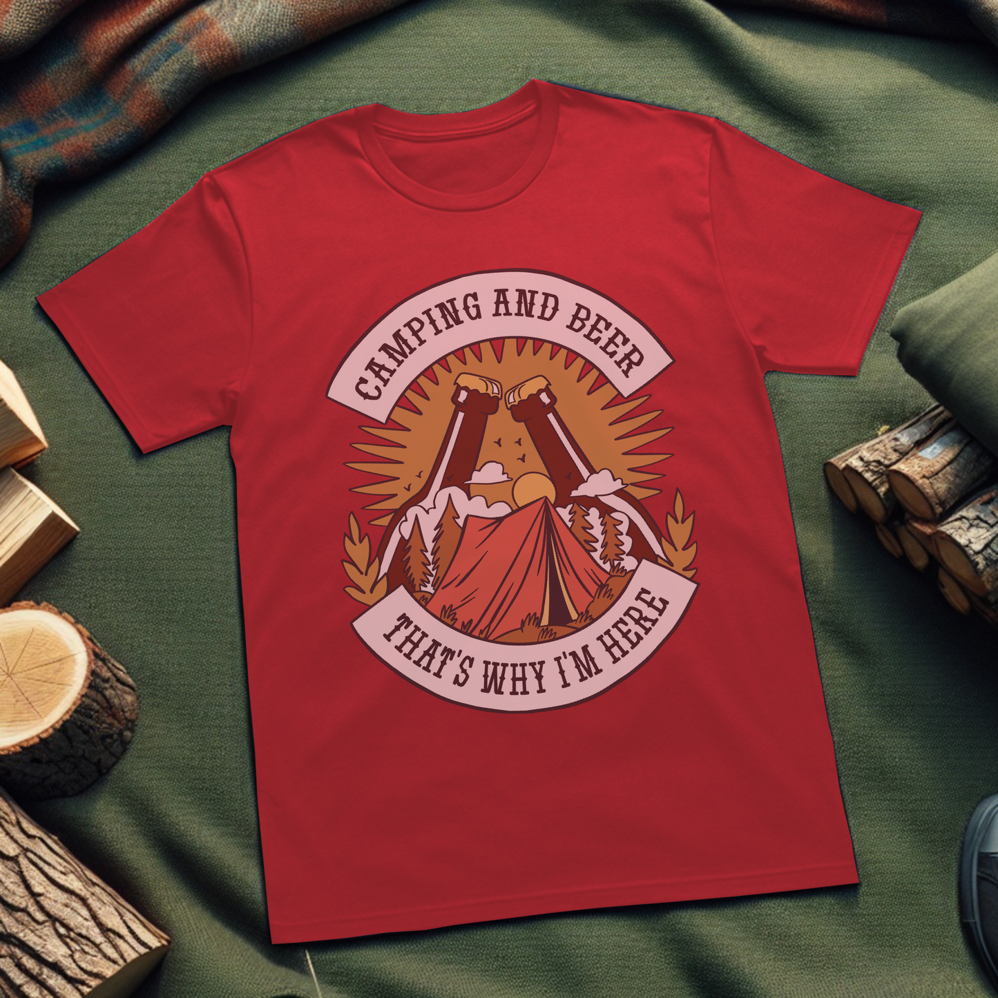 Camping and Beer Unisex T-Shirt