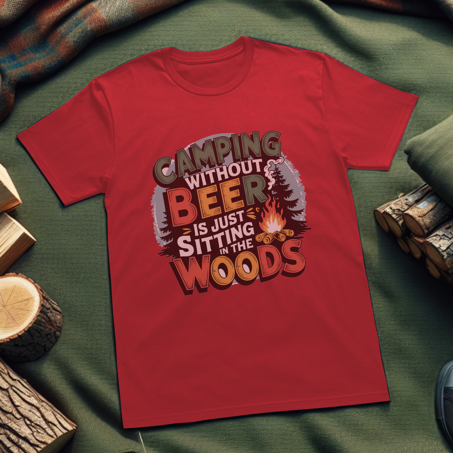 Camping Without Beer Is Just Sitting In The Woods T-Shirt - Unisex