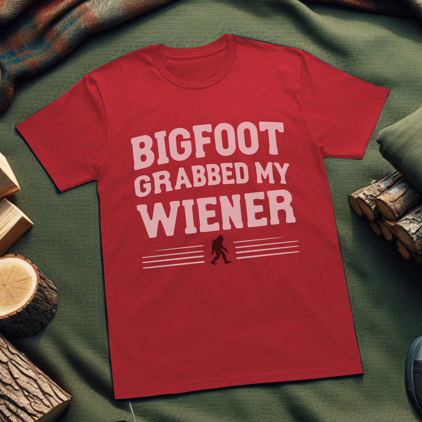 Bigfoot Grabbed My Weiner Unisex T-Shirt