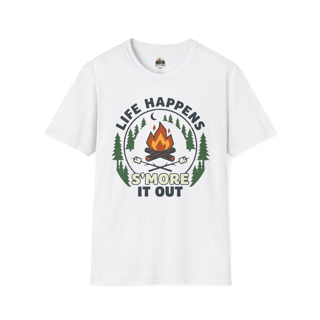 T-Shirt — Life Happens S'more It Out Campfire Graphic Tee