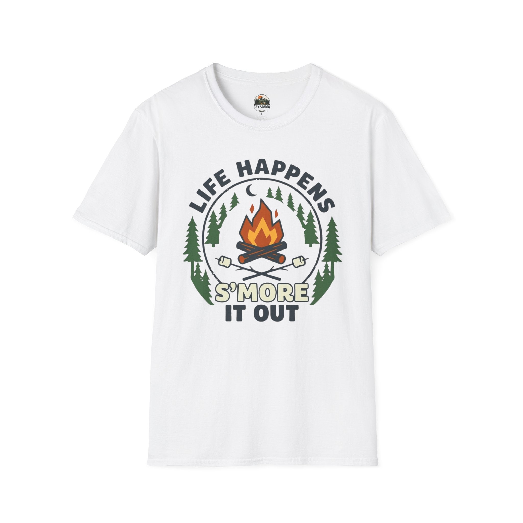T-Shirt — Life Happens S'more It Out Campfire Graphic Tee