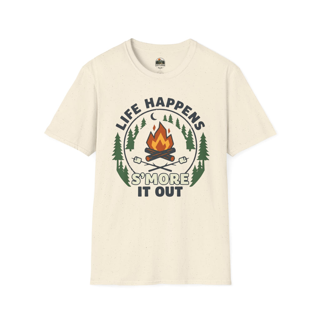 T-Shirt — Life Happens S'more It Out Campfire Graphic Tee