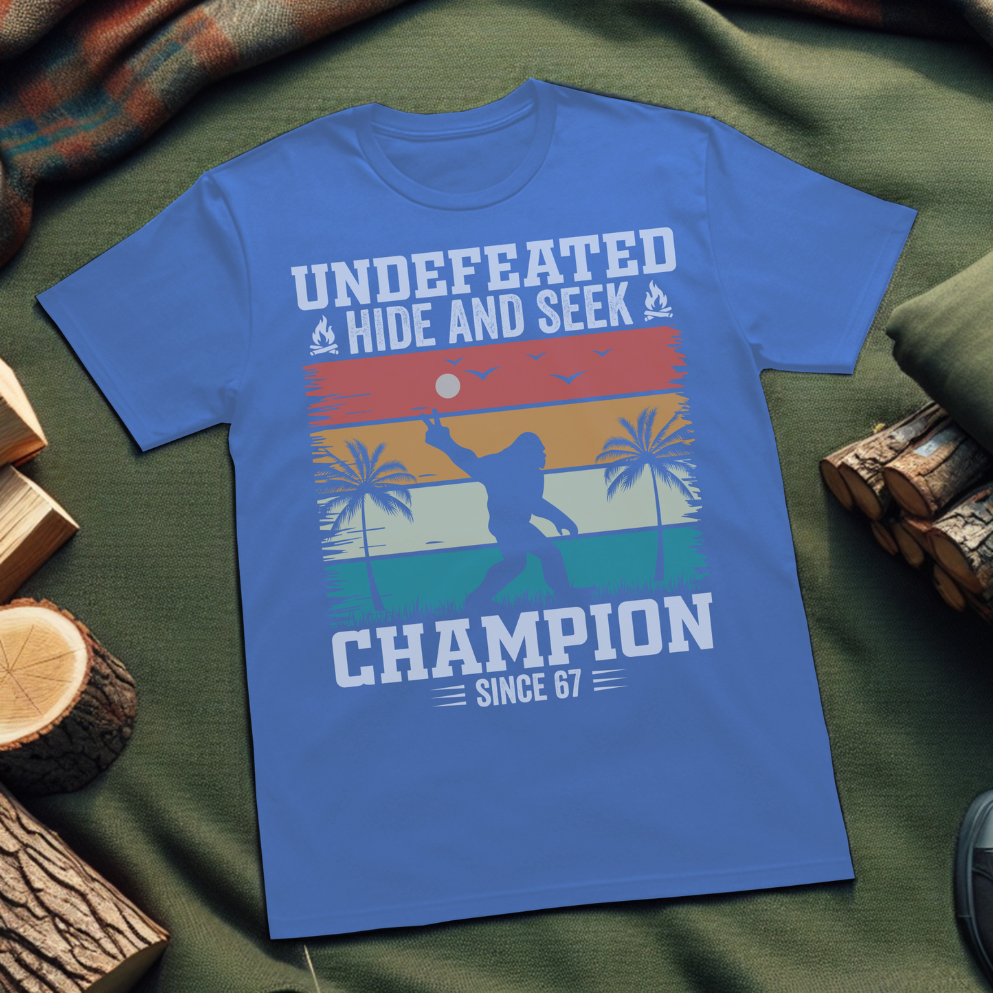 Funny Big Foot Hide and Seek Champion T-Shirt