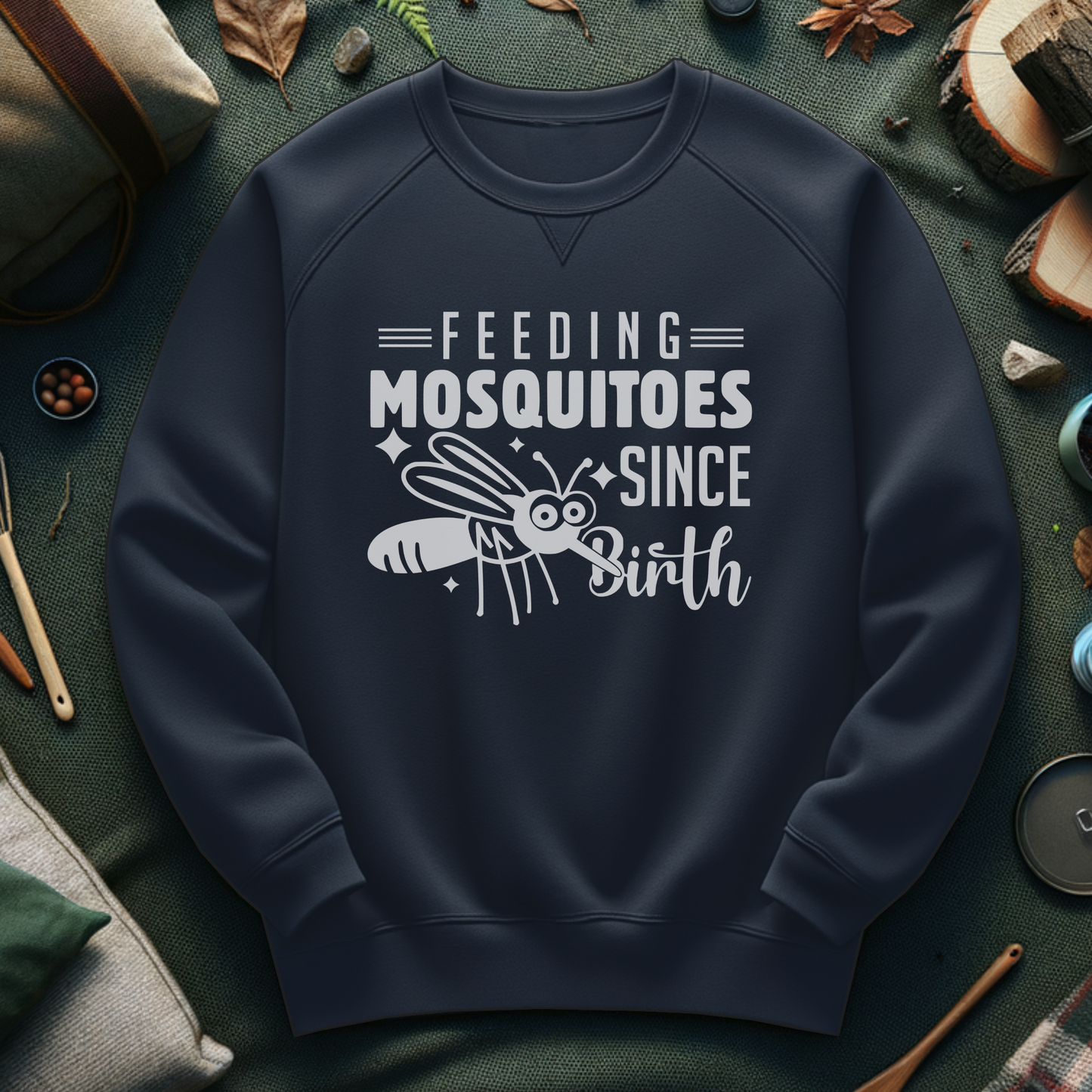 Funny Feeding Mosquitoes Crewneck Sweatshirt