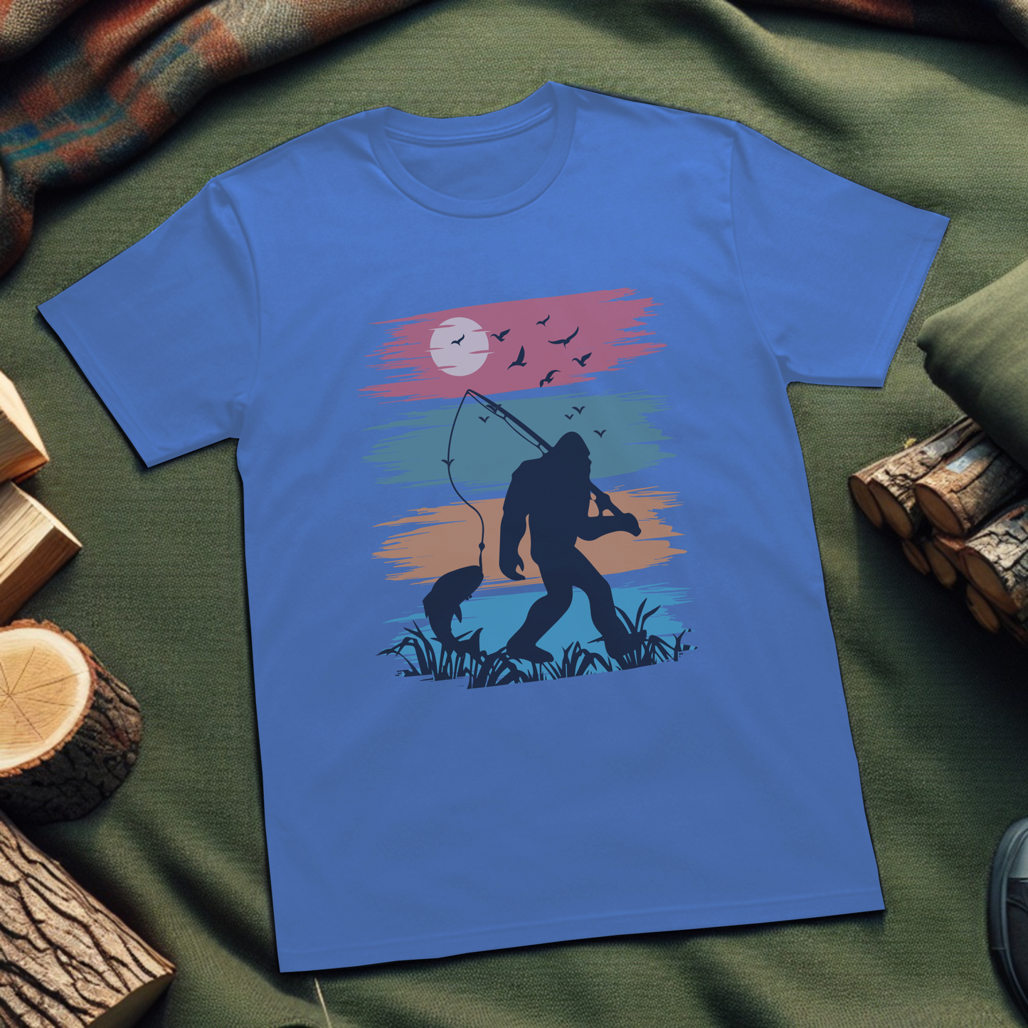 Big Foot Fishing T-Shirt - Unisex Softstyle