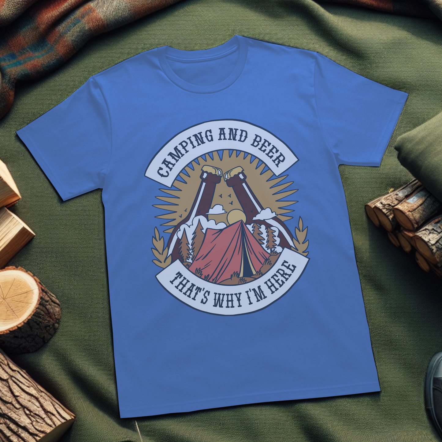 Camping and Beer Unisex T-Shirt