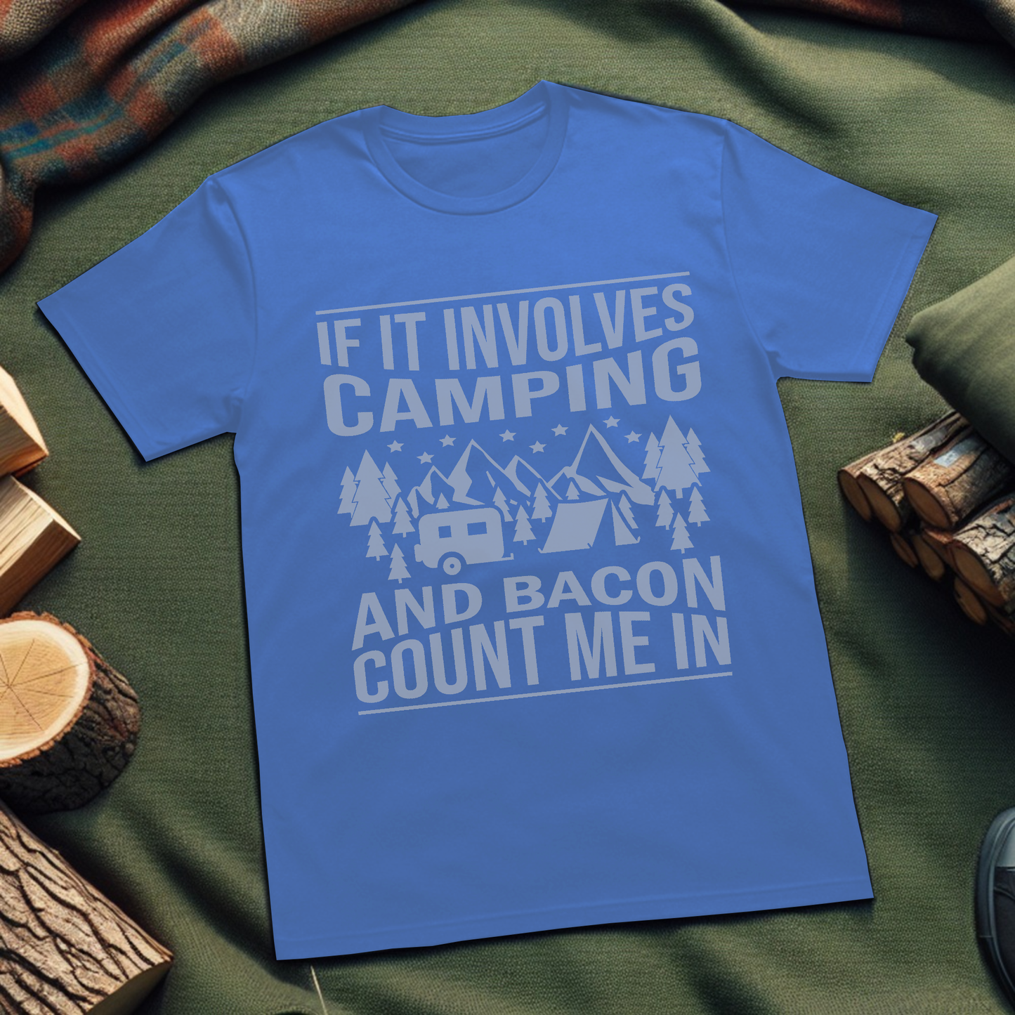 Camping and Bacon Funny T-Shirt