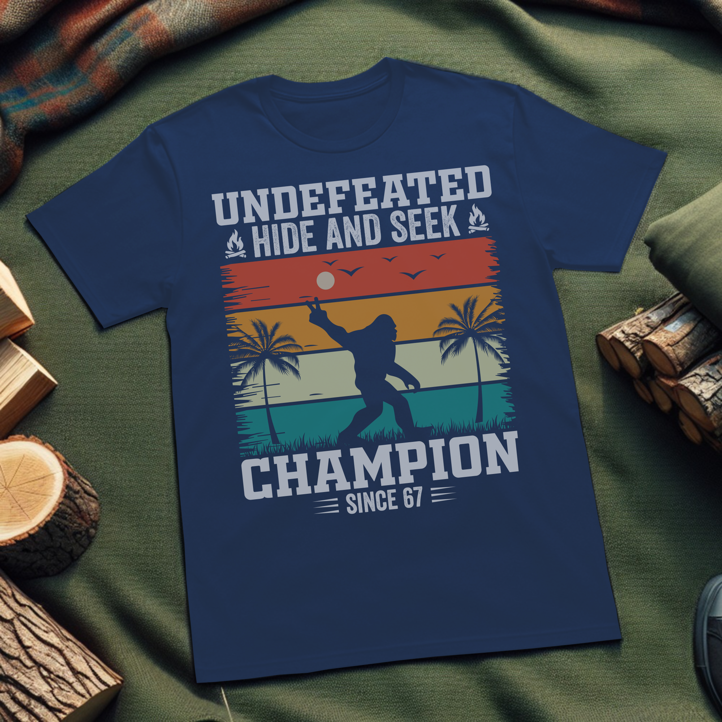 Funny Big Foot Hide and Seek Champion T-Shirt