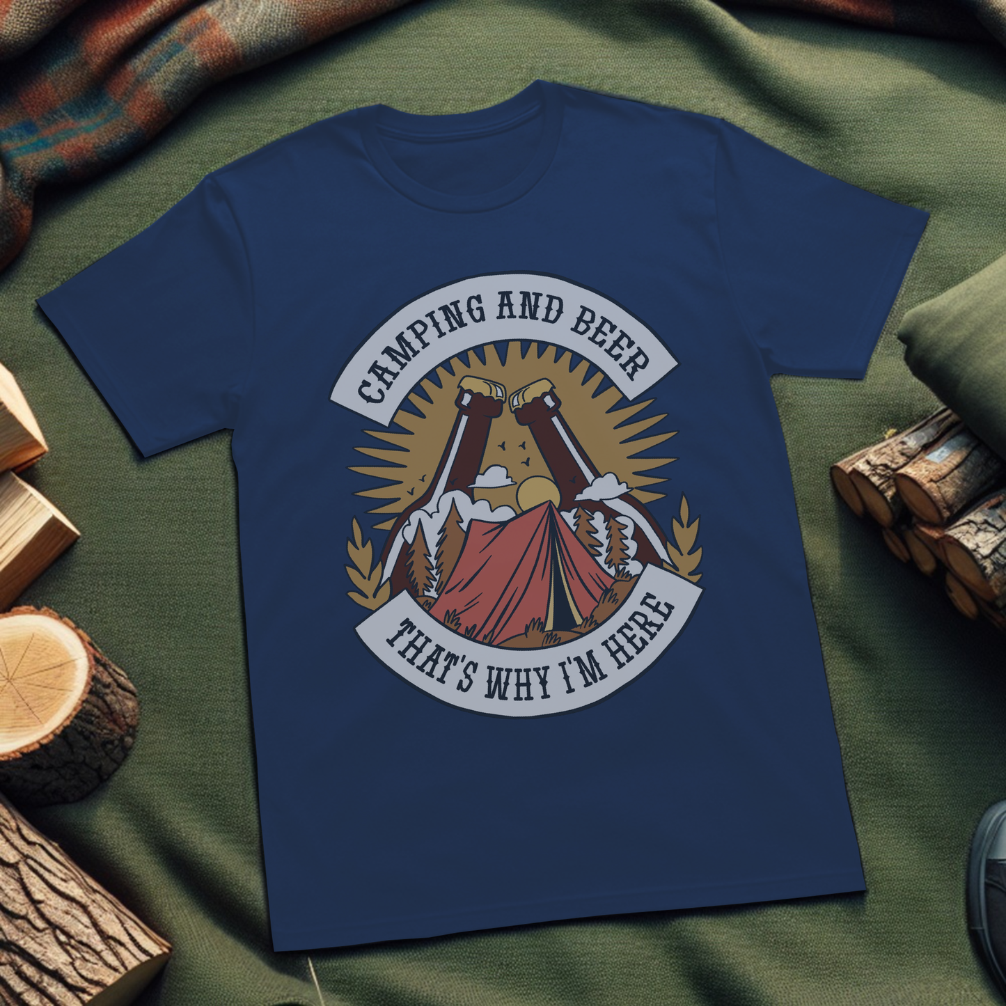 Camping and Beer Unisex T-Shirt