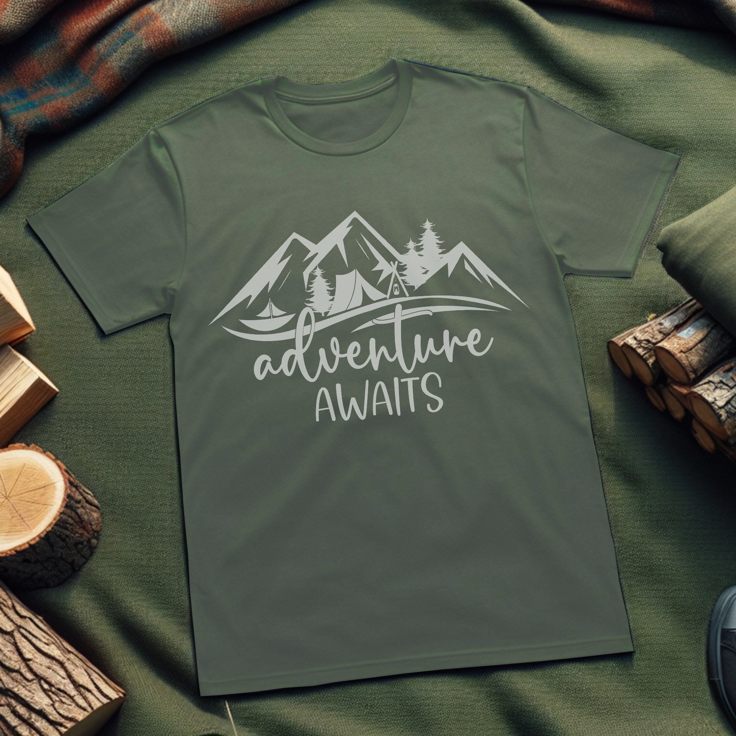 Minimal Adventure Awaits T-Shirt