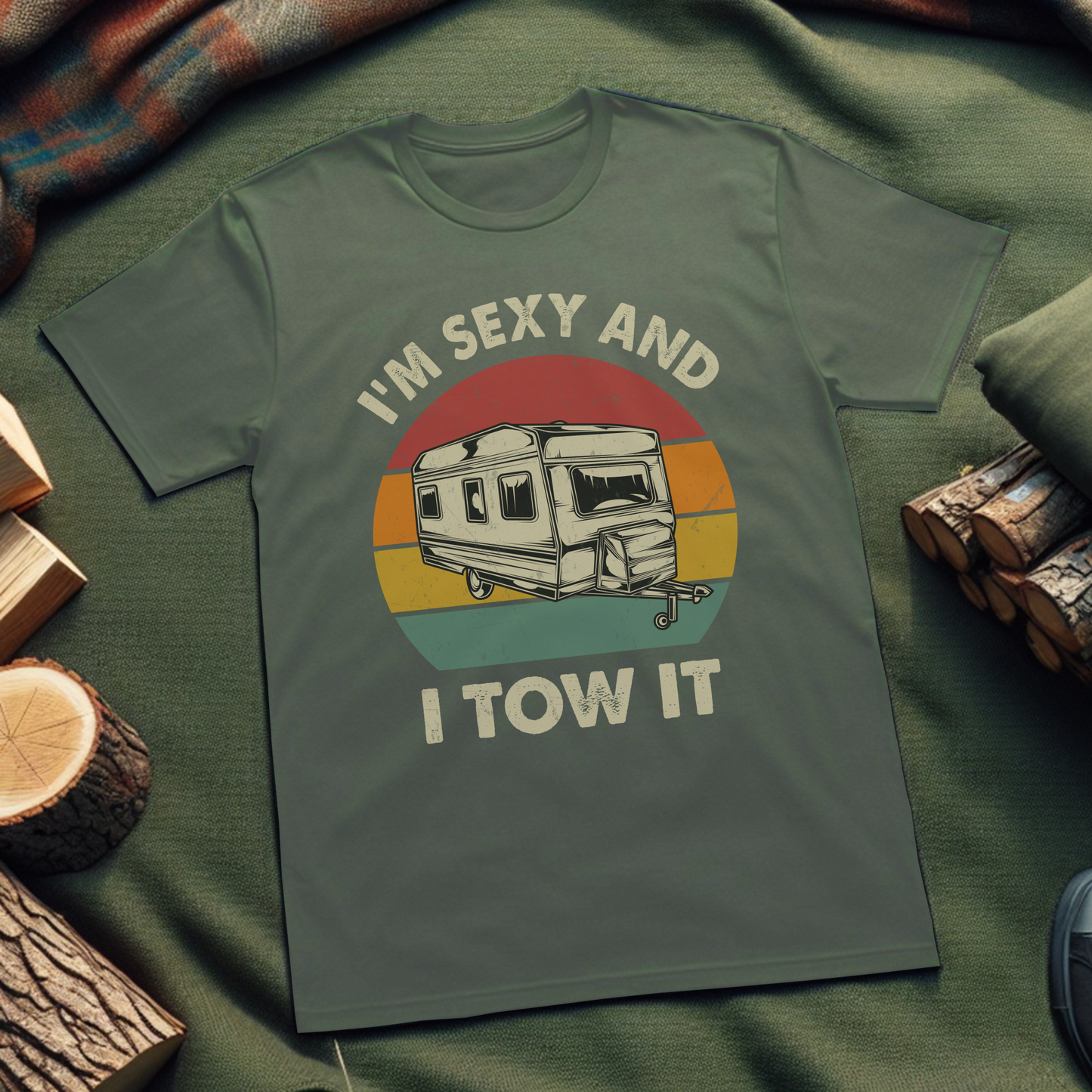 Funny Tow Camper Unisex T-Shirt - I'm Sexy and I Tow It