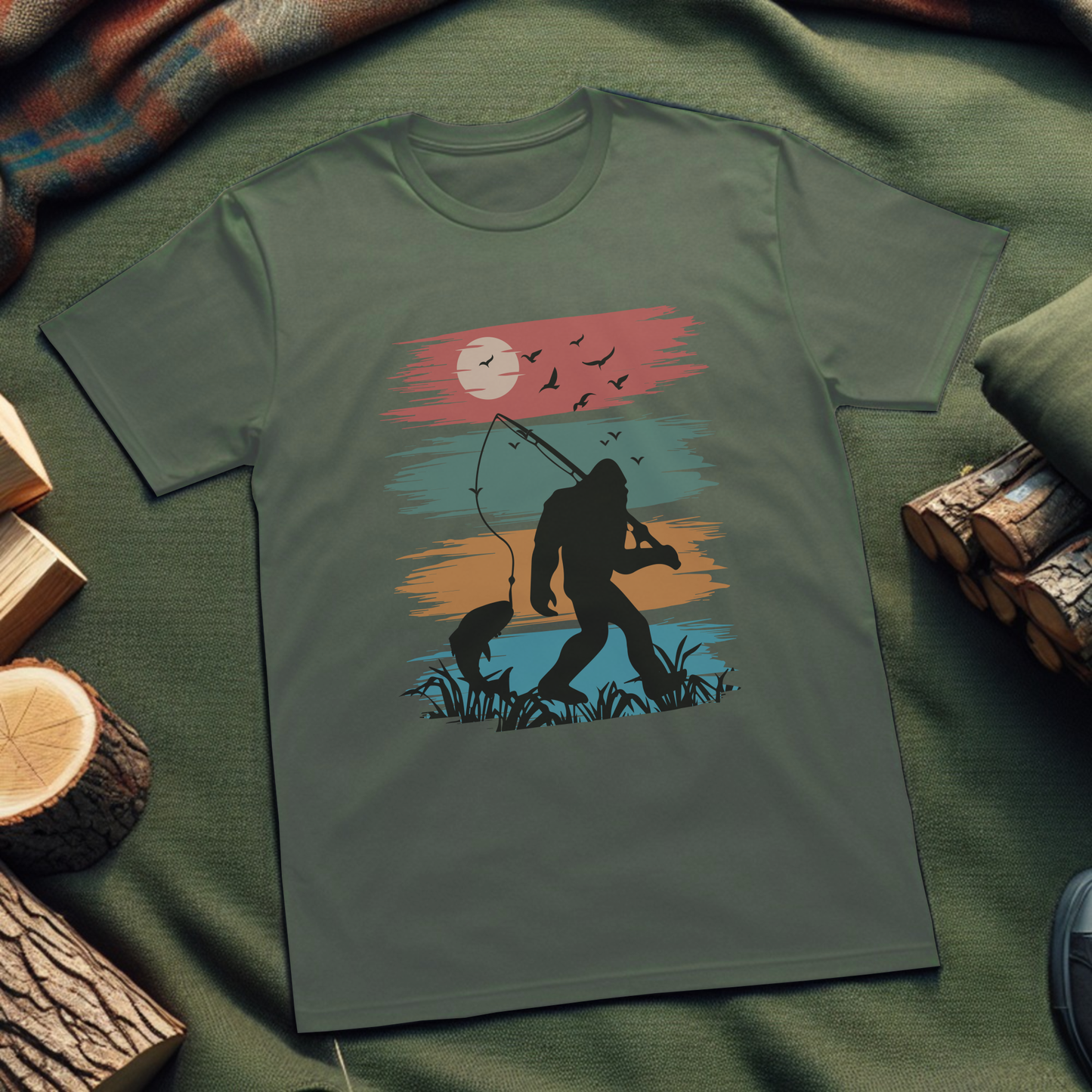 Big Foot Fishing T-Shirt - Unisex Softstyle