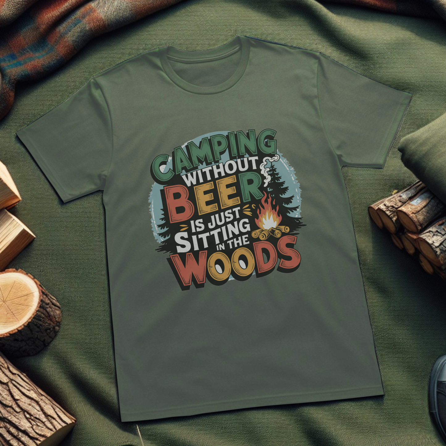 Camping Without Beer Is Just Sitting In The Woods T-Shirt - Unisex