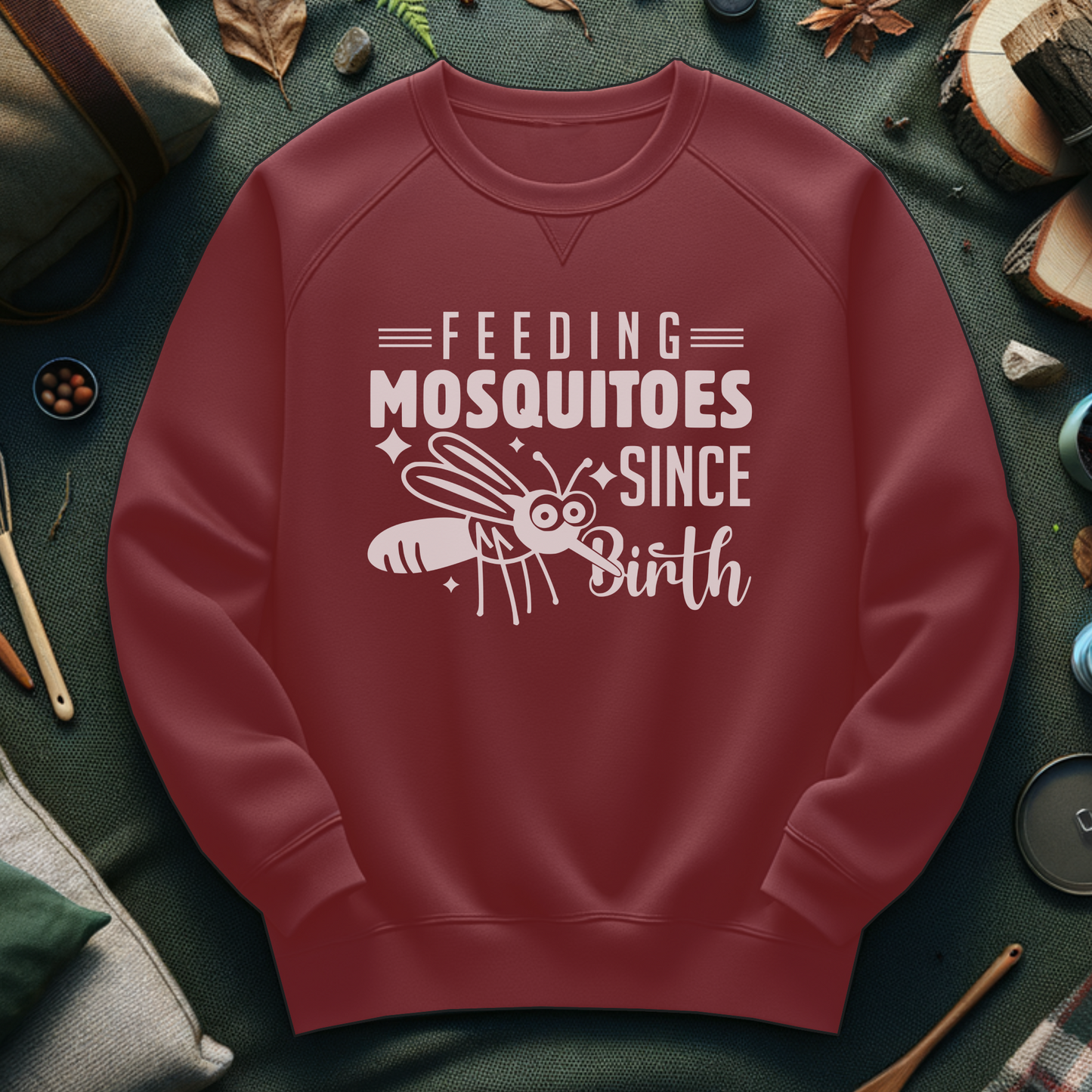 Funny Feeding Mosquitoes Crewneck Sweatshirt