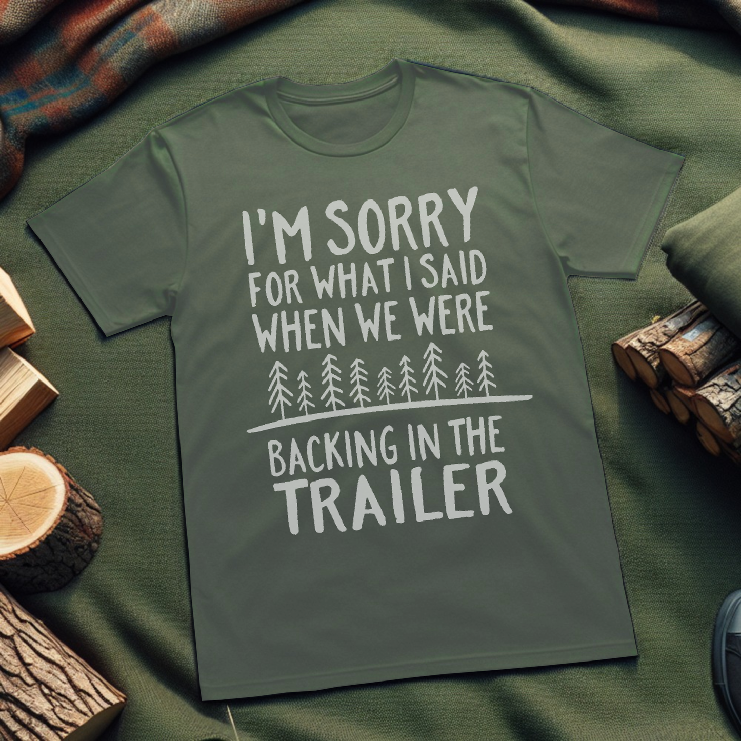 Funny Trailer Backing Apology T-Shirt