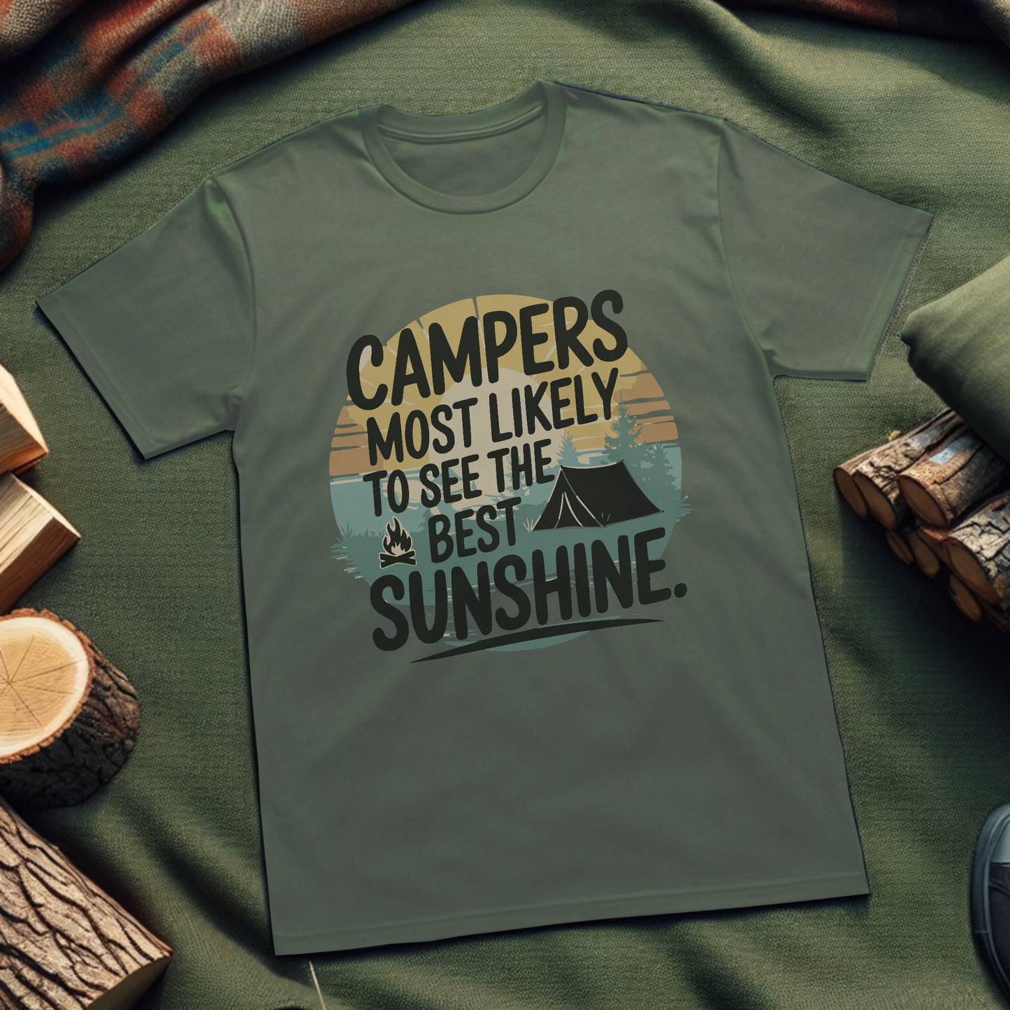 Camping T-Shirt Most Likely To See The Best Sunsets